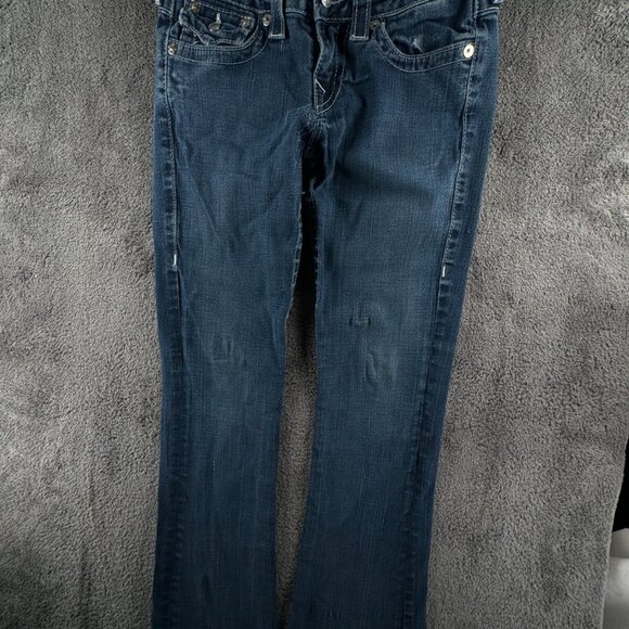 True Religion Becky Boot Cut USA Made Jeans Dark Wash Size 27 Women Adult - Picture 1 of 16